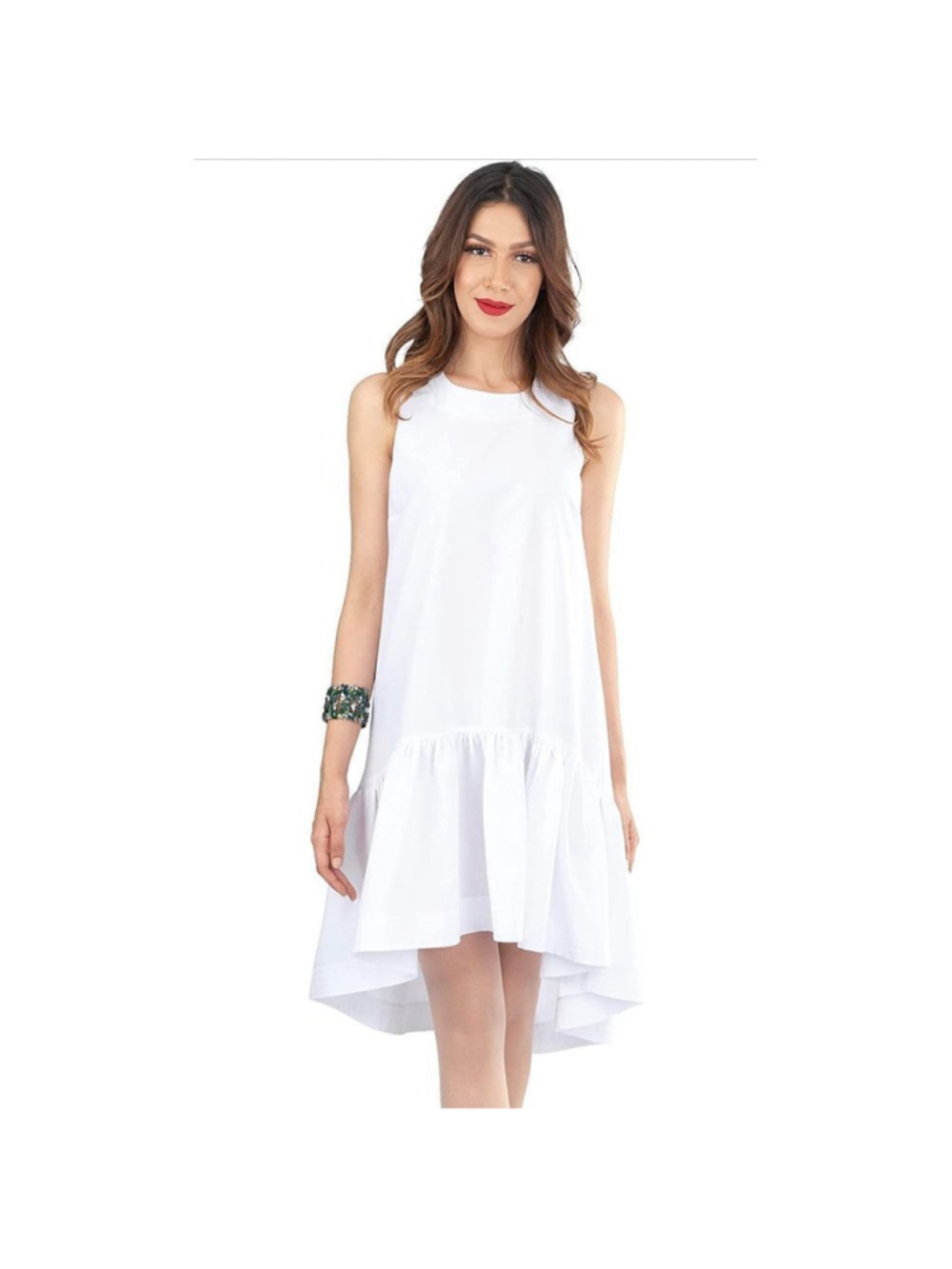 NEW Well Need Sleeveless Ruffle Loose Tank Casual Sundress S
